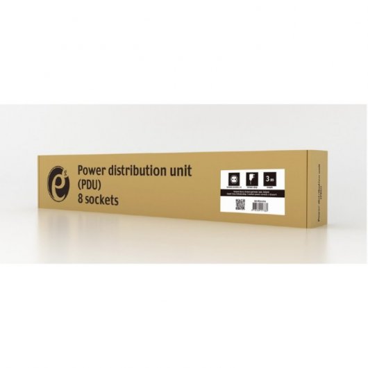 Gembird EG-PDU-014 unité de distribution d'énergie 8 sortie(s) CA 1U Noir