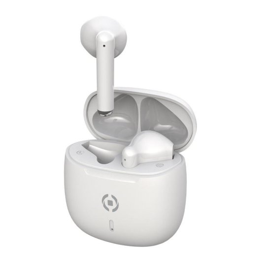 Auriculares Celly BUZ2 sem fios Bluetooth 5.3 TWS para chamadas e música brancos