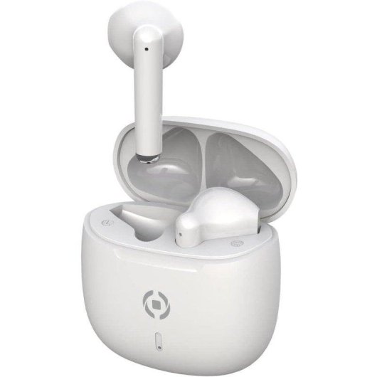 Auriculares Celly BUZ2 sem fios Bluetooth 5.3 TWS para chamadas e música brancos