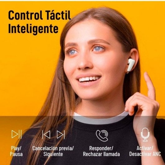 Elbe ABTWS-005-B Cuffie Bluetooth TWS bianche