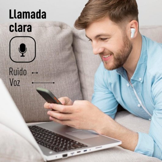 Elbe ABTWS-005-B Cuffie Bluetooth TWS bianche