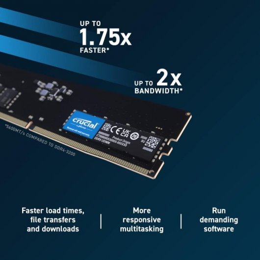 Crucial CT32G56C46U5 DDR5 5600MHz 32GB CL46