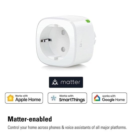 Enchufe Inteligente EVE Energy Matter Wireless Sprachsteuerung Verbrauchsanalyse