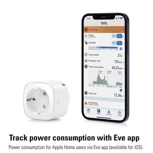 Enchufe Inteligente EVE Energy Matter Wireless Sprachsteuerung Verbrauchsanalyse