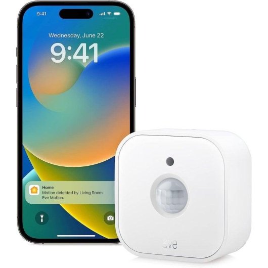 Sensor de Mouvement Eve 10EBY9951 Wireless Intérieur Extérieur IPX3 Matter