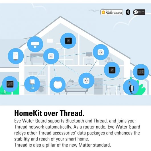 Eve Detector Inteligente de Fugas de Água com Tecnologia Apple HomeKit