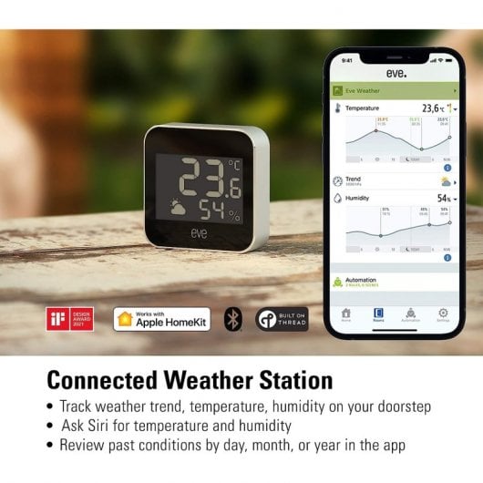 Eve 10EBS9901 sensore di temperatura e umidità Interno/esterno Libera installazione Wireless