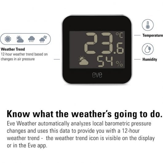 Eve 10EBS9901 sensore di temperatura e umidità Interno/esterno Libera installazione Wireless