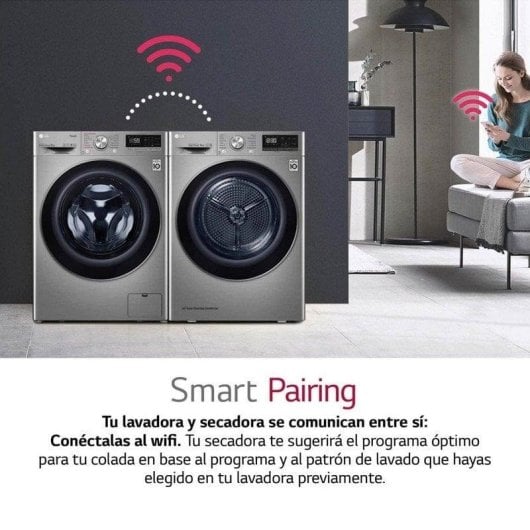 LG RH90V9PV2N Secadora con Bomba de Calor 9Kg C Inox Antihuellas