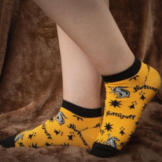Conjunto de 3 meias Hufflepuff Cinereplicas Harry Potter