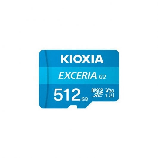 Kioxia Exceria G2 MicroSDHC 512GB UHS-III U3 A1 V30 Classe 10 + Adattatore SD