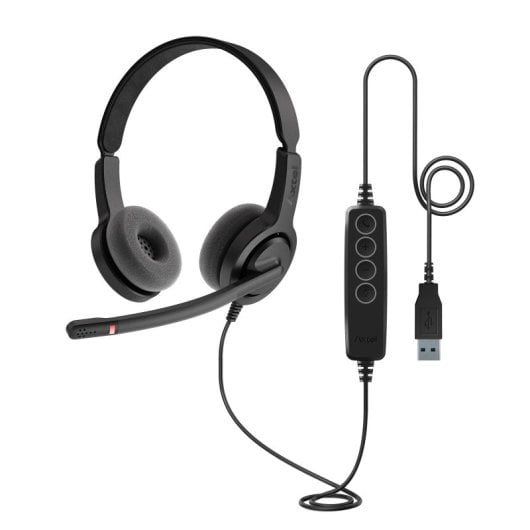 Axtel VOICE UC28 DUO NC Auriculares USB Negros