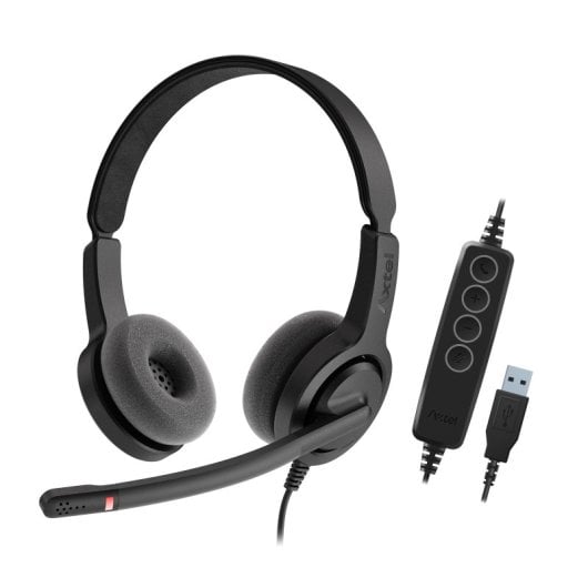 Axtel VOICE UC28 DUO NC Auriculares USB Negros