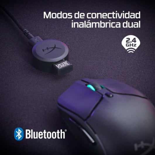 HyperX Pulsefire Haste 2 Wireless Ratón Gaming Inalámbrico RGB 26000 DPI Negro