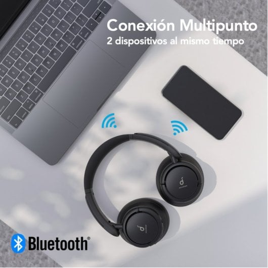 Cuffie wireless Soundcore Life Tune con microfono nere