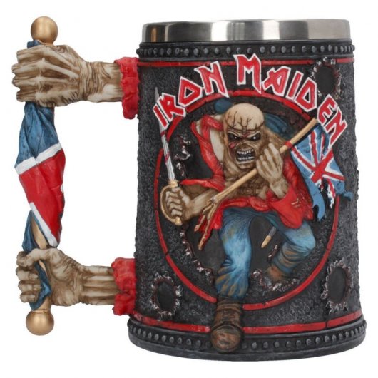 Nemesis Now Iron Maiden The Trooper Bottle Stopper - Officially Licensed, Silver Resin & Stainless Steel, 10cm