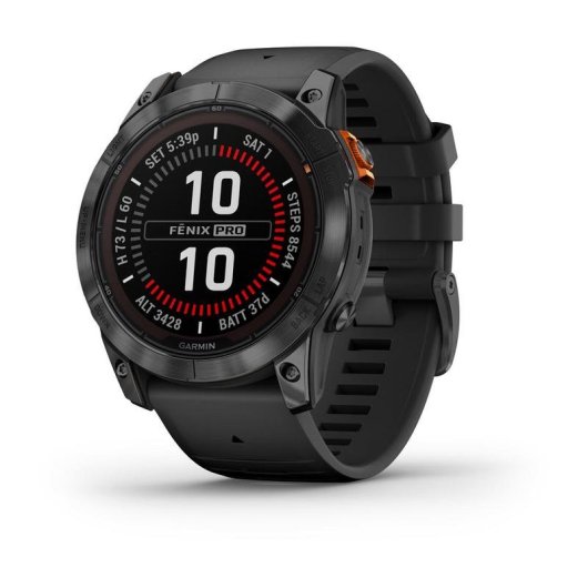 Garmin Fénix 7X Pro Solar GPS NFC 51mm MIP Gris Correa Negra Resistencia Agua 10ATM SpO2