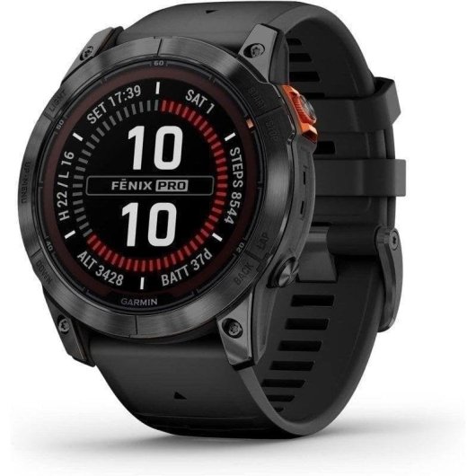Garmin-Fénix-7X-Pro-Solar-GPS-NFC-51mm-MIP-Gris-Correa-Negra-Resistencia-Agua-10ATM-SpO2