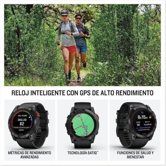 Garmin Fénix 7X Pro Solar GPS NFC 51mm MIP Gris Noir Étanche 10ATM SpO2 Pulsomètre
