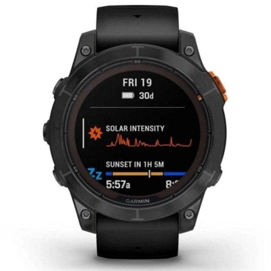 Garmin fēnix 7 Pro Solar Edition Bluetooth WiFi NFC GPS 47mm MIP Schwarz SpO2 Puls Schlaf Blutdruck 10ATM