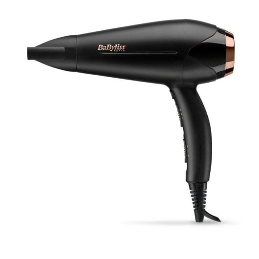 Secador BaByliss Turbo Shine 2200W iônico cerâmica cabo 1,95m difusor preto