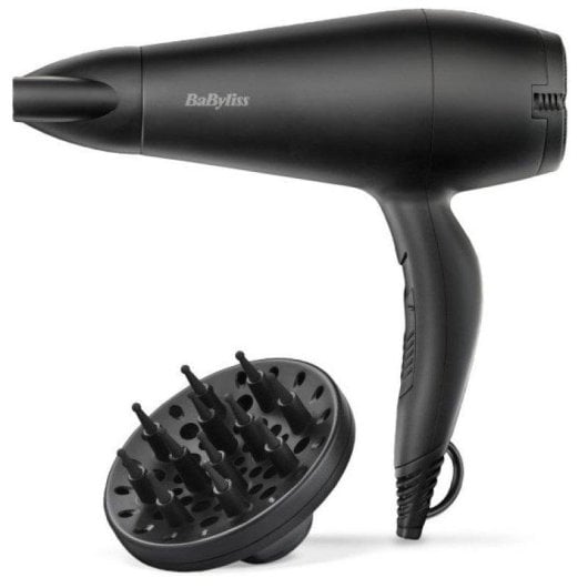 Secador de Cabelo com Difusor BaByliss Power Smooth D215DE 2000W 2 Temperaturas 2 Velocidades Preto