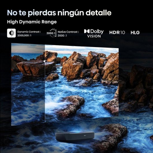 Hisense PL1SE Proyector de Alcance Ultracorto Láser ANSI DLP UltraHD 4K 2100 Lúmenes
