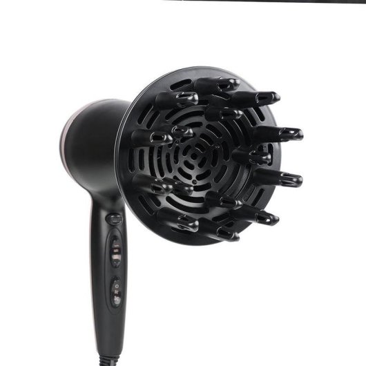 Secador de Cabelo Iónico Tristar HD-2450 2200W 3 Temperaturas 2 Velocidades com Difusor Preto