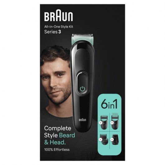 Braun Series 3 MGK3411 Recortadora Inalámbrica 6 en 1 para Pelo/Barba
