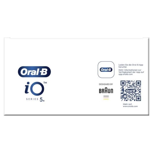 Escova de Dentes Oscilante Rotativa Oral-B iO5 5 Modos Sensor de Pressão 1 Cabeça Estojo Temporizador Inteligência Artificial