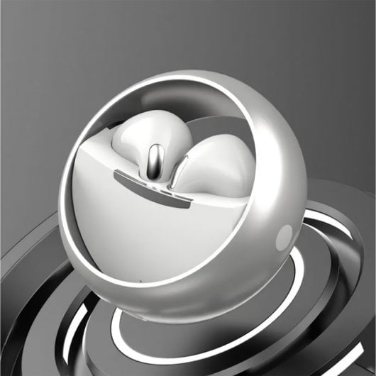 Klack KM89 Auriculares Inalámbricos con Diseño Giratorio Resistentes al Agua Blancos