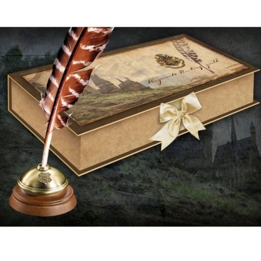 The Noble Collection Harry Potter Schreibstift mit Hogwarts-Tintenfass und Tinte