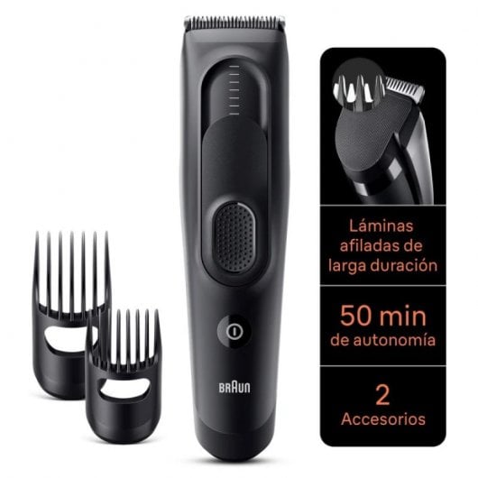 Braun Series 5 HC5330 Cortapelos Inalámbrico con 17 Ajustes de Longitud y 2 Peines