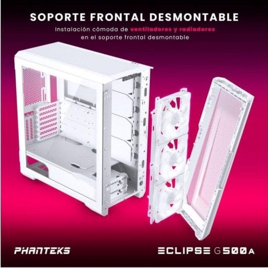 Boîtier PC Mid Tower Phanteks Eclipse G500A DRGB Cristal Templado Blanc