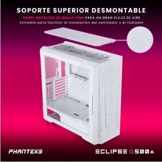 Phanteks Eclipse G500A DRGB Mid Tower Verre Trempé USB 3.0 Blanc