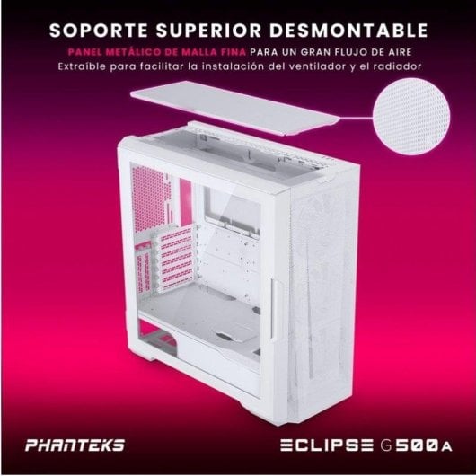 Boîtier PC Mid Tower Phanteks Eclipse G500A DRGB Cristal Templado Blanc