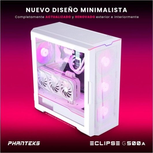 Boîtier PC Mid Tower Phanteks Eclipse G500A DRGB Cristal Templado Blanc