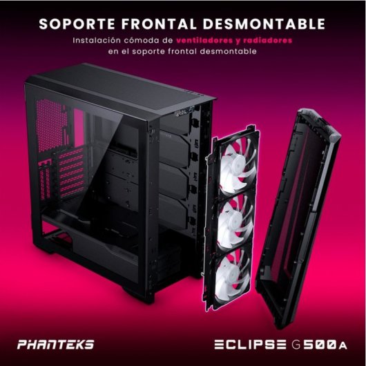 Phanteks Eclipse G500A DRGB Mid Tower in vetro temperato USB 3.0 Nero