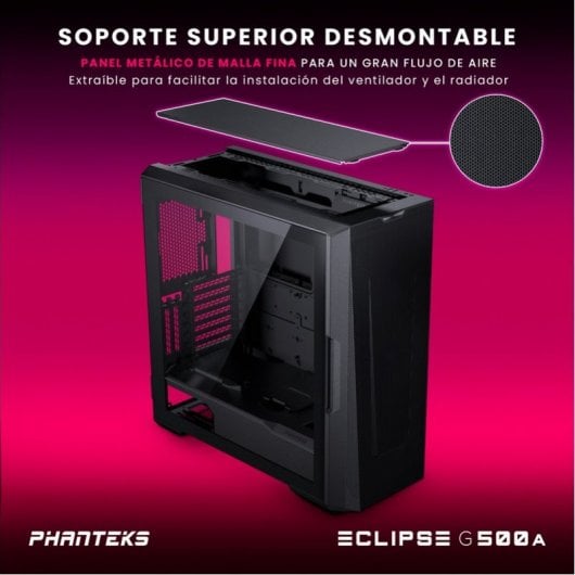Phanteks Eclipse G500A DRGB Mid Tower Cristal Templado USB 3.0 Negra