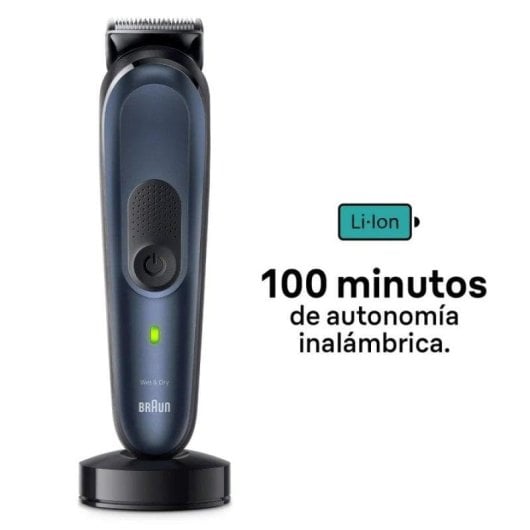 Tondeuse Multifonction Braun Series 7 MGK7421 Sans Fil 21 Longueurs 100min 5 Sabots Étanche