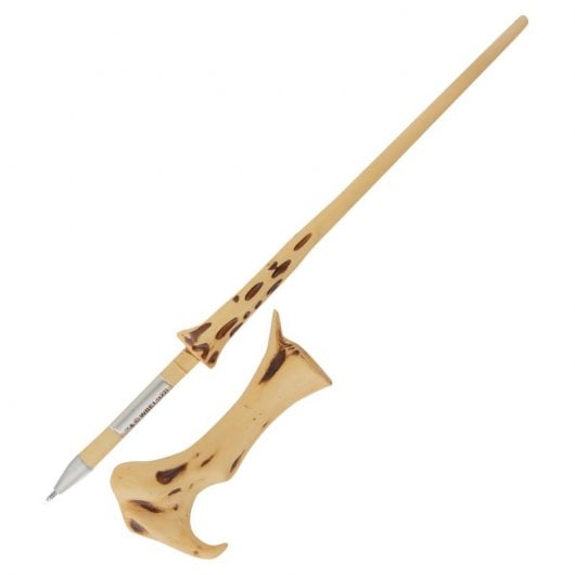 Cinereplicas Harry Potter Voldemorts Zauberstab-Stift mit Ständer und Linsenraster-Lesezeichen