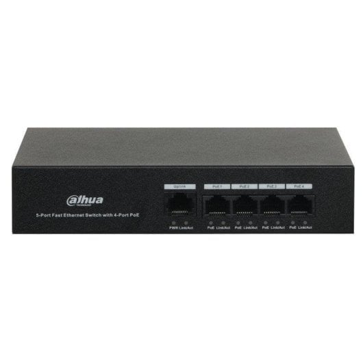 Switch Dahua DH-PFS3005-4ET-36 5 Ports Fast Ethernet PoE Blitzschutz