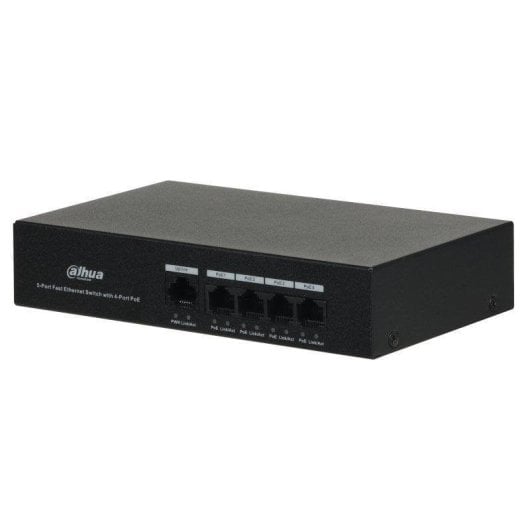 Switch Dahua DH-PFS3005-4ET-36 5 Ports Fast Ethernet PoE Blitzschutz