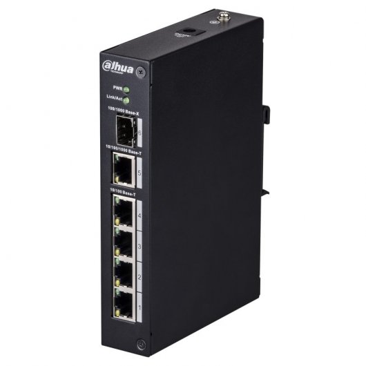 Dahua Technology DH-PFS3106-4T Switch No Gestionado L2 4 Puertos Fast Ethernet + 1 Puerto SFP