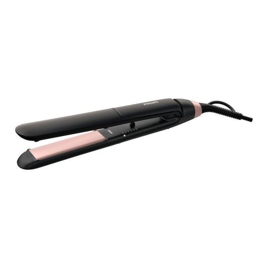 Prancha de Cabelo Cerâmica Queratina Philips Essential StraightCare BHS378 230ºC 6 Configurações Iónica Desligamento Automático Preto Rosa