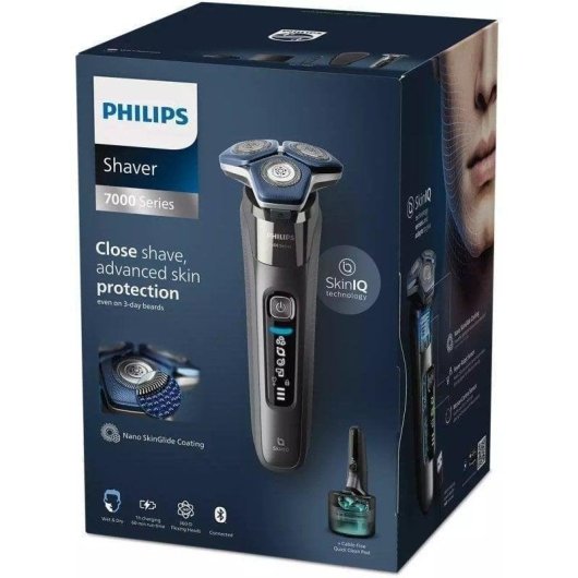 Rasoio Elettrico Viso Philips Series 7000 S7887/55 Senza Filo 60min Funzionamento a Umido Testine Flessibili