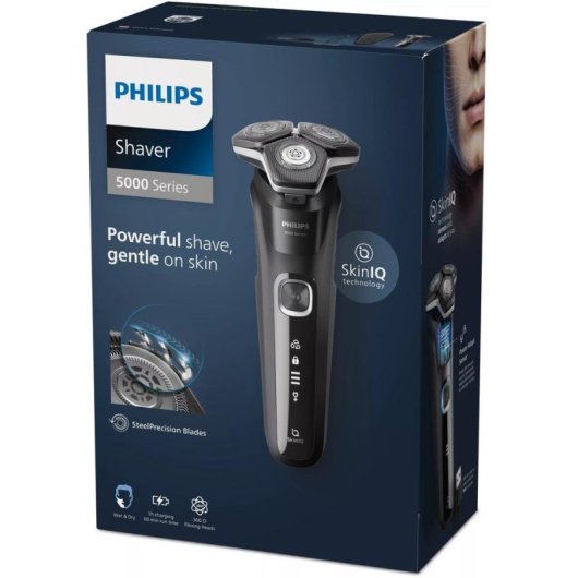 Rasoir Visage Philips Shaver Series 5000 S5898/35 Sans Fil 60min Sec et Humide 3 Lames