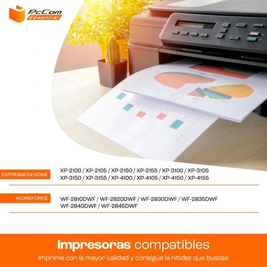 Pccom Essential Epson 603XL Cartucho Tinta Compatible Negro/Cian/Magenta/Amarillo Pack 4