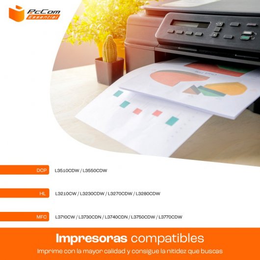 Pccom Essential Brother TN247/TN243 Tóner Compatible Negro Pack 3