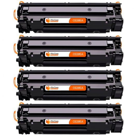 Pccom Essential HP CE285A/CE278A/CB435A/CB436A Tóner Compatible Negro Pack 4